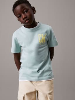 Polera Nino Chest Surf Graphic Celeste Calvin Klein 14