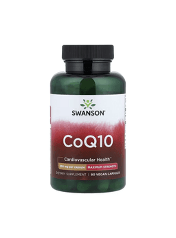 Coenzima Q10 200 mg 90 capsulas Swanson Rojo