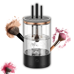 Limpiador Electrico Brochas Maquillaje Automatico Portatil Negro