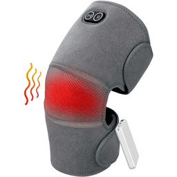 Rodillera Termica Con Masajeador Vibracion Alivio Articular Gris