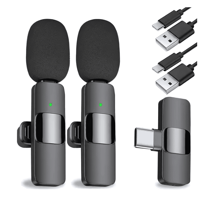 Pack 2 Microfonos Inalambrico Conexion Tipo Usb-c
