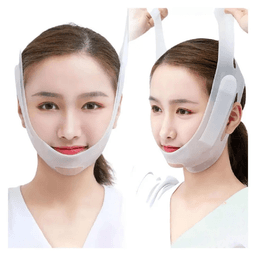 Vendaje Facial Silicona En V Reductor Papada Y Antiarrugas Blanco