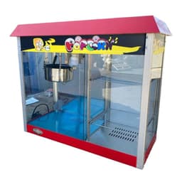 Maquina Pop Corn o Cabritas y Vitrina Mantenedora Rojo