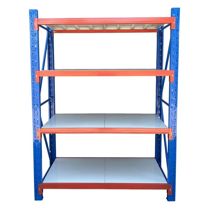 Estante Mini Rack 150x60x200 cm 800 kg Azul Naranjo Gris
