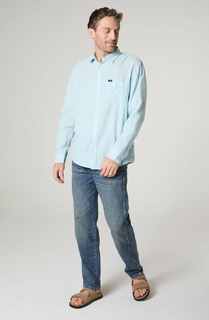 Jeans Hombre Loose Straight Regular Fit 100% Cotton Azul 42