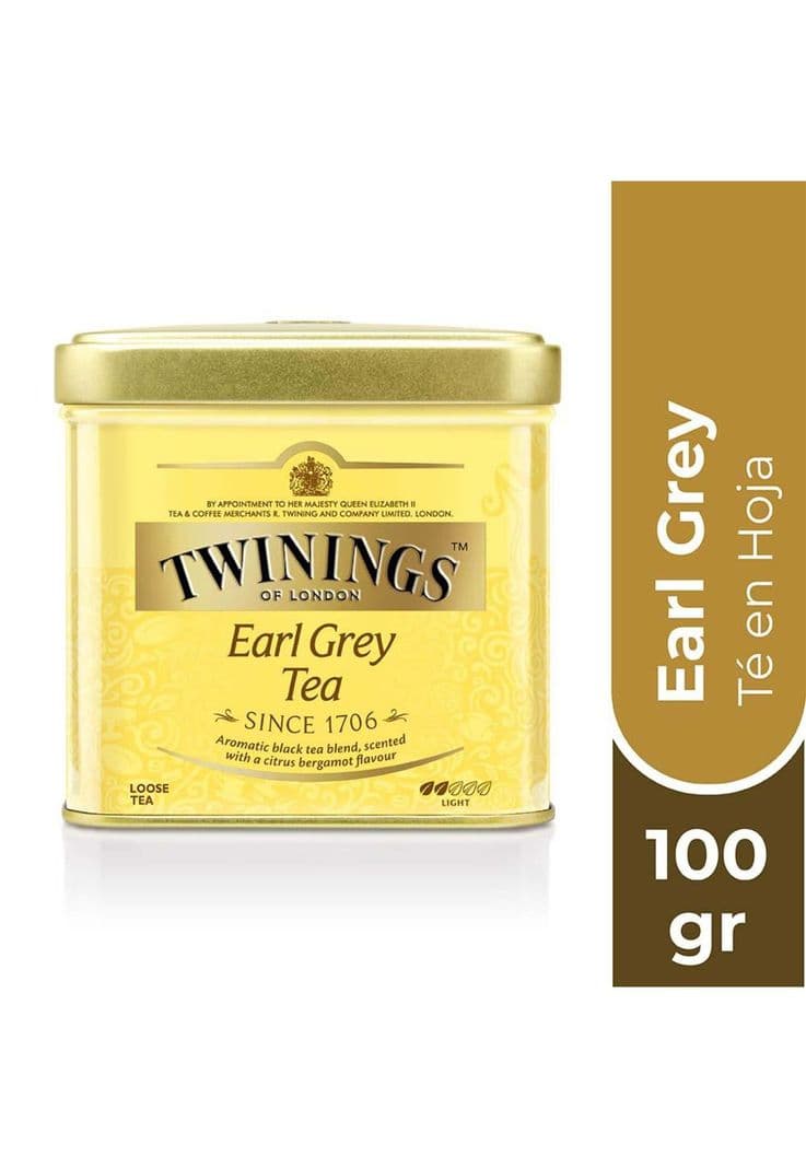 Twinings Te Earl Grey en Hoja (Etiqueta Amarilla) Caja 100gr