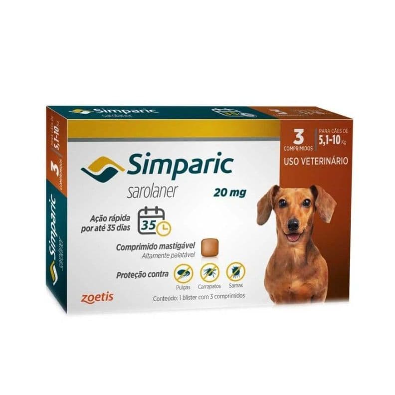 Simparica 20mg 5kg hasta 10kg x 3 comprimidos