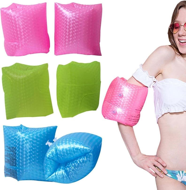 Flotador de Brazo de Natacion Banda Inflable 2 Piezas