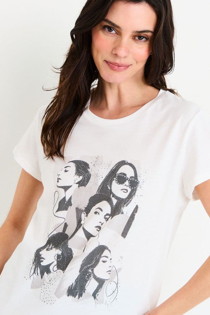 Polera Manga Corta Crudo Ash 14607226003105 Blanco XS
