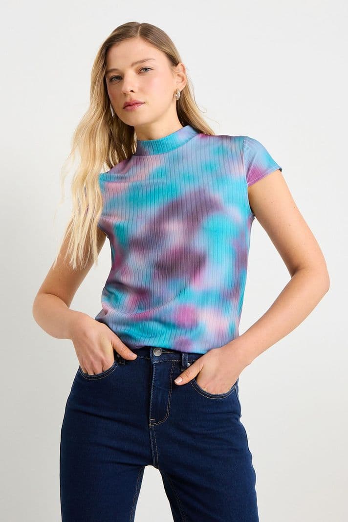 Polera Manga Corta Celeste Ash 14307225053123 XS