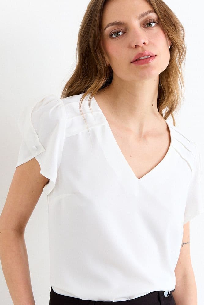 Blusas Manga Corta Blanco iO 14020226005101 XS
