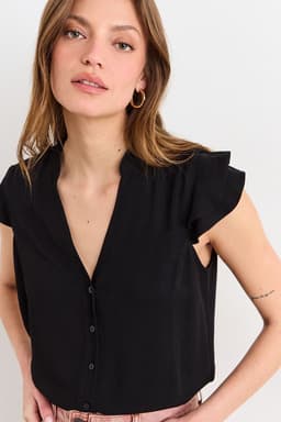 Blusas Sin Manga Negro iO 14020226006102 L