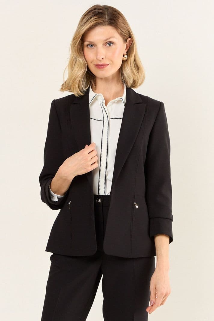 Blazer Bolsillo Cierre Negro Ma Griffe 16002126051102 40