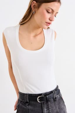 Polera Sin Mangas Crudo iO 14220226057105 Blanco XS