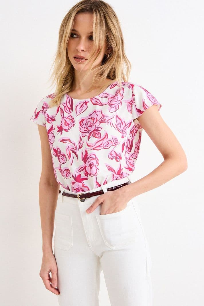 Blusas Manga Corta Rosa Ash 14107226056123 Rosado 40
