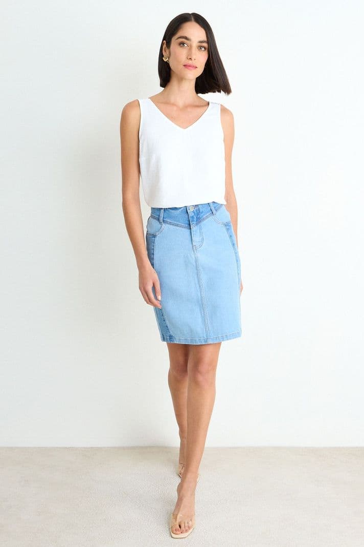 Falda Corta Celeste Ash 12807225002110 36