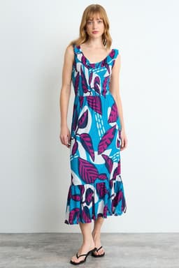 Vestido Largo Celeste iO 13520225057127 Calipso L