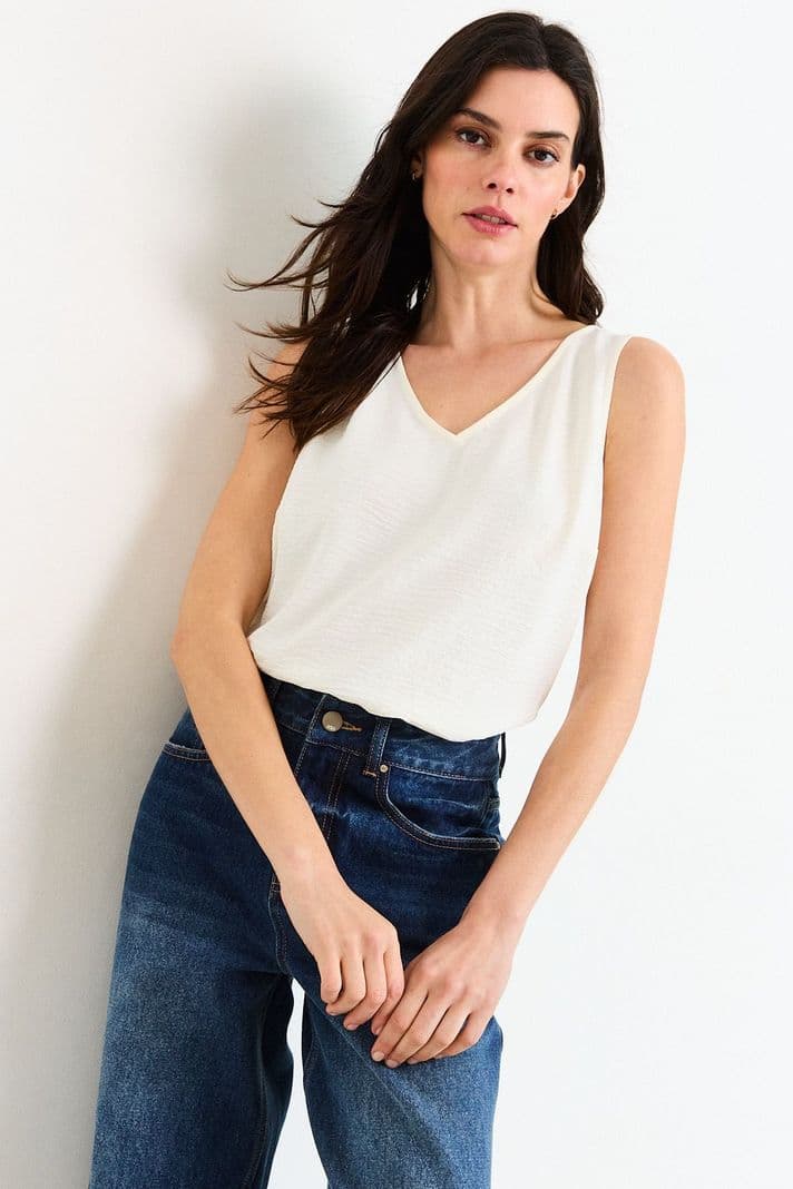 Blusas Sin Manga Crudo Ash 14007226062105 Blanco 42