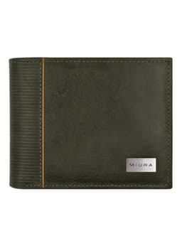 Billetera Hombre Miura Mod. Ciro 100% Cuero Natural con proteccion RFID Verde