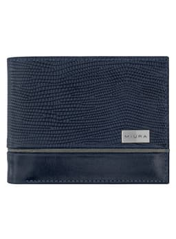 Billetera Hombre Miura Mod. Bartolomeo 100% Cuero Natural con proteccion RFID Azul