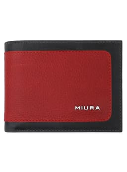Billetera Hombre Miura Mod. Francesco 100% Cuero Natural Rojo