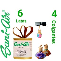 6 Latas Sani Air + 4 Botellas Auto Colgante Sani Air