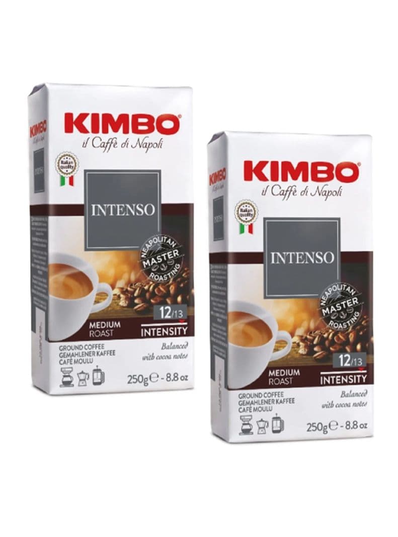 Pack Cafe Grano Molido Italiano Kimbo Intenso 2x 250(500 Gr)