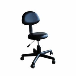 Piso con Ruedas Taburete con Respaldo Negro