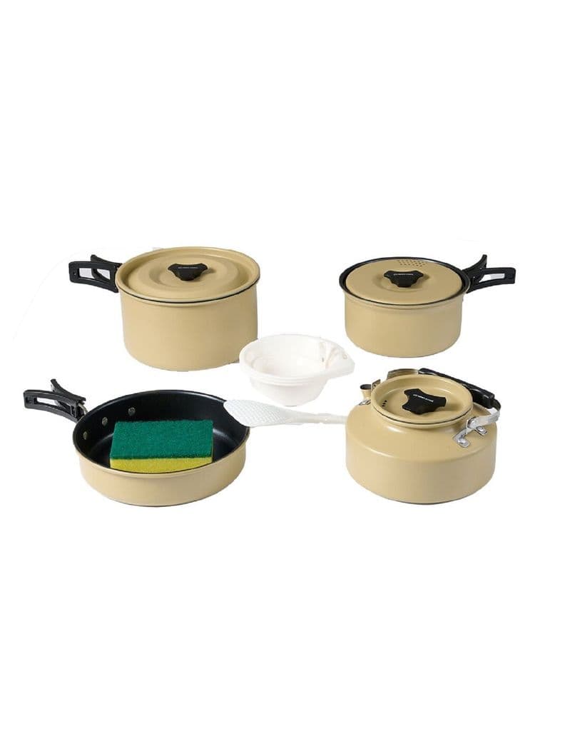 Set Ollas Aluminio Anti-Adherente 3 Piezas M Beige