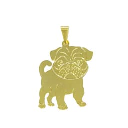 Colgante Perro Pug Enchapado Oro 18K Dorado