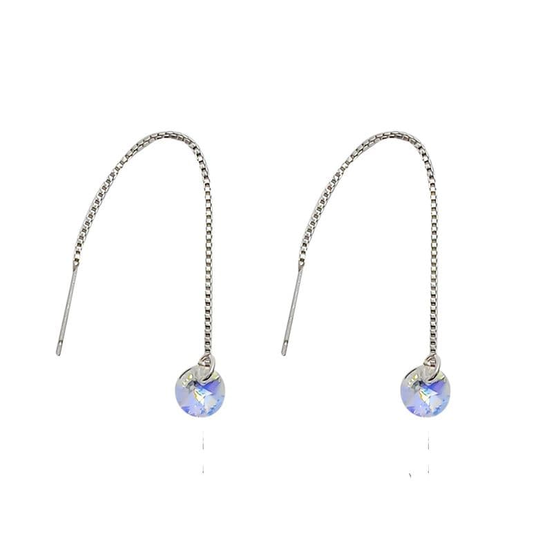 Aros Cristal Austriaco Aurore Boreale Colgante Plata Fina 925