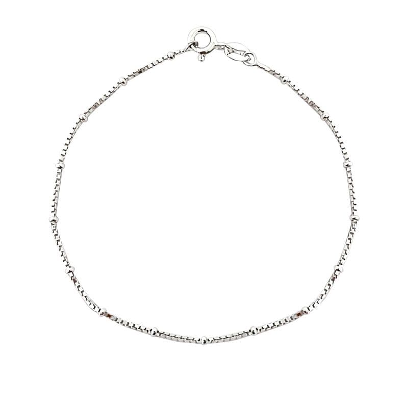 Pulsera Cadena Veneciana Donuts Mini Plata Fina 925