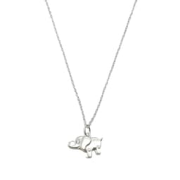 Collar Elefante Ojo Circon Plata Fina 925