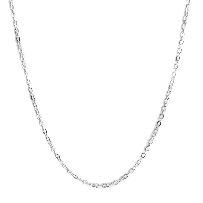 Cadena Espejo Eslabon 60cm Plata Fina 925