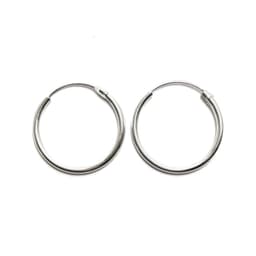 Aros Argolla 18mm Plata Fina 925