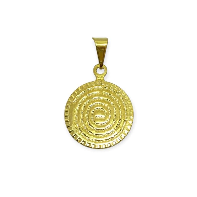 Colgante Padre Nuestro 15mm Enchapado Oro 18K