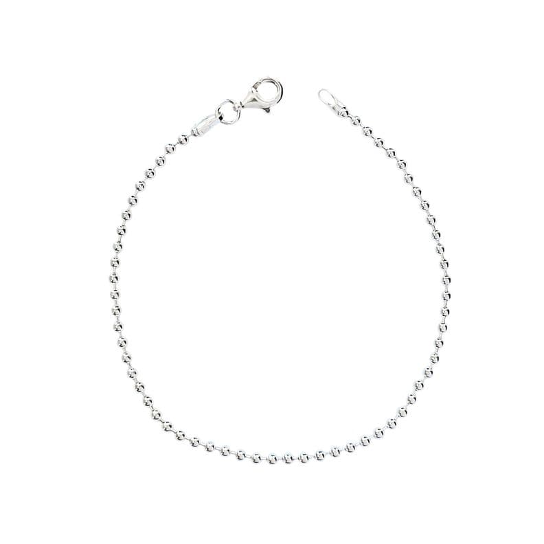 Pulsera Bolitas mini 2mm Plata Fina 925
