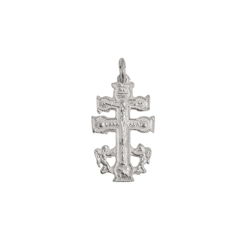Colgante Cruz Caravaca Mediana Plata Fina 925