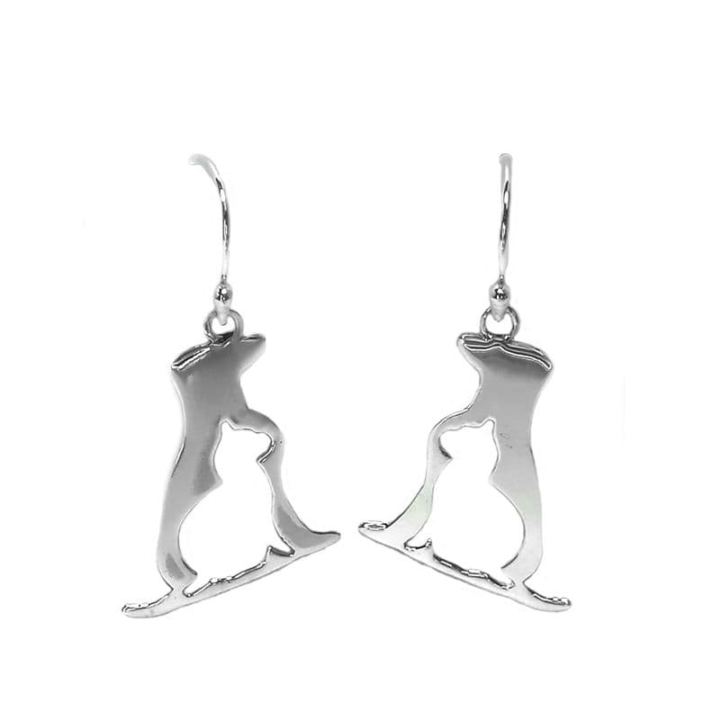 Aros Perro Gato Plata Fina 925