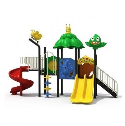 Estacion de Juegos Bichos Dos Toboganes y Trepador
