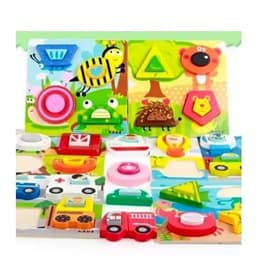 Juego Didactico Madera 5 Puzzles Encaje Montessori