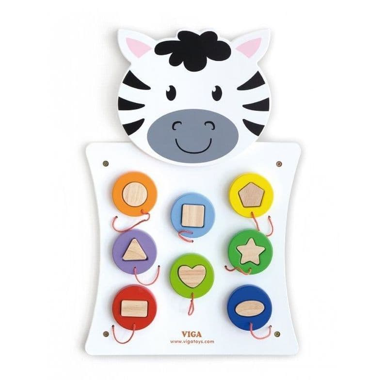 Juego Pared Madera Diseno Cebra Blanco