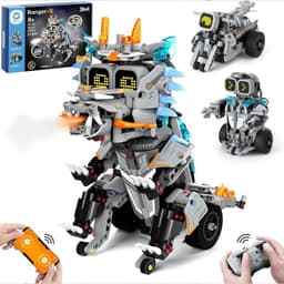 3 en 1 Dinobot Rex, Motobot y Robot Bloques Construccion Control Remoto Programable
