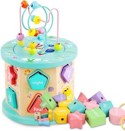 Juego Didactico Madera Cilindro Centro de Actividades Zk-140