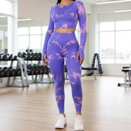 Conjunto Push Up Deportivo Mujer 2 Piezas 100% Premium Azul S