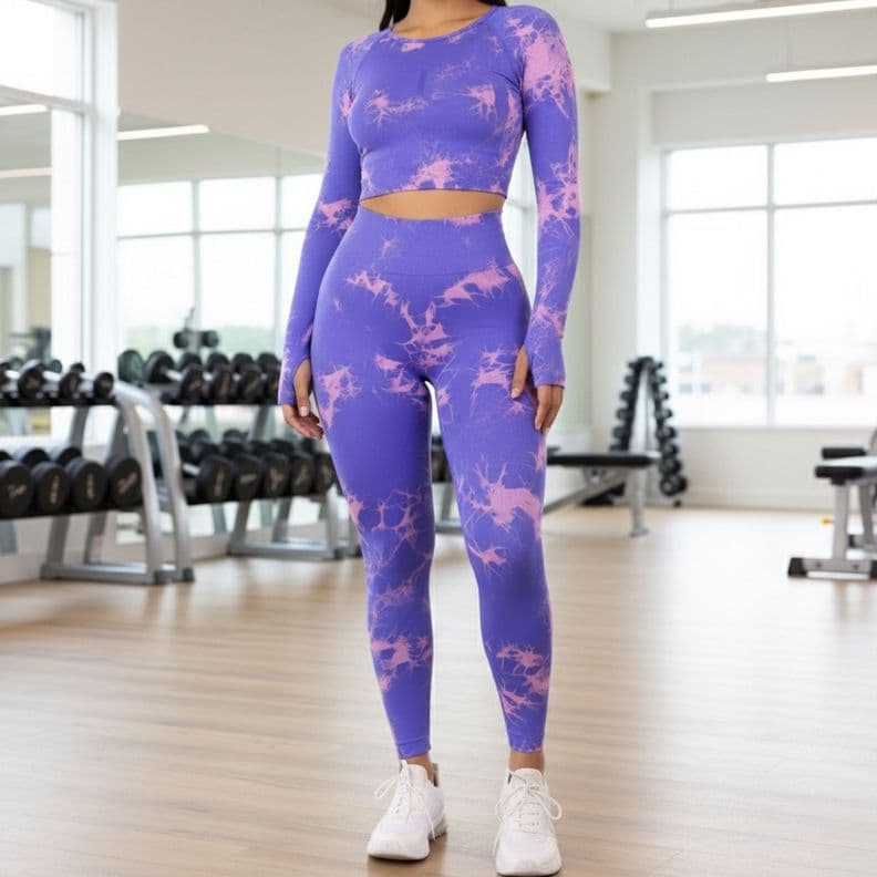 Conjunto Push Up Deportivo Mujer 2 Piezas 100% Premium Azul S
