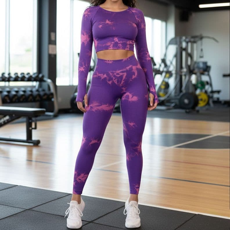 Conjunto Push Up Deportivo Mujer 2 Piezas 100% Premium Azul Marino S