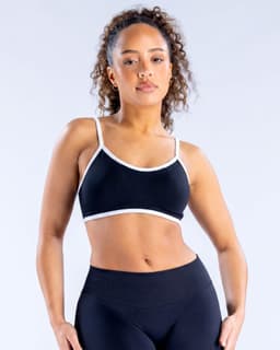 Peto Top Deportivo Seamless Bicolor Mujer Fitness Negro S-M
