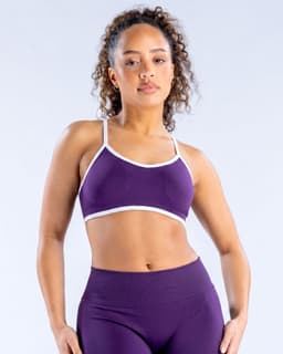 Peto Top Deportivo Seamless Bicolor Mujer Fitness Morado S-M