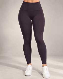 Calza Fitness Mujer Compresion en Muslo y Push Up Tiro Alto Morado S-M